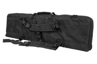 NCS VISM MOLLE Double Rifle Case 42" with Side Pouches (Black) - Detail Image 2 © Copyright Zero One Airsoft