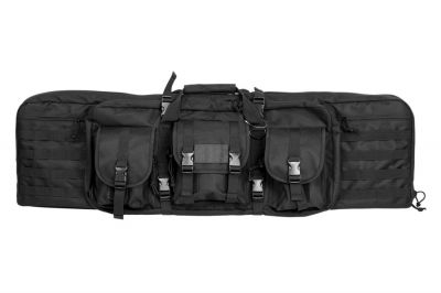 NCS VISM MOLLE Double Rifle Case 42" with Side Pouches (Black) - Detail Image 3 © Copyright Zero One Airsoft