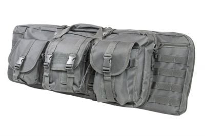 NCS VISM MOLLE Double Rifle Case 36" with Side Pouches (Grey) - Detail Image 1 © Copyright Zero One Airsoft