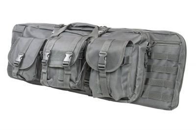 NCS VISM MOLLE Double Rifle Case 36" with Side Pouches (Grey) - Detail Image 1 &copy; Copyright Zero One Airsoft