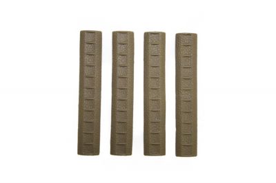 APS KAC Rubber Rail Covers for RIS (Dark Earth) - Detail Image 1 © Copyright Zero One Airsoft