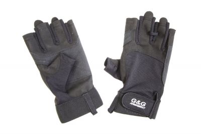 G&G Half Finger Tactical Gloves - Size Large - Detail Image 1 © Copyright Zero One Airsoft
