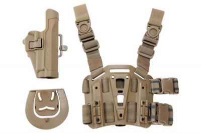 Weekend Warrior CQC Holster & Leg Platform for Sig P226 (Coyote Tan) - Detail Image 1 © Copyright Zero One Airsoft