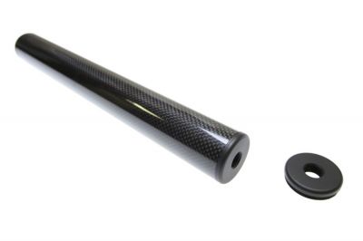 King Arms Carbon Fibre Suppressor 14mm CW/CCW 41 x 335mm - Detail Image 3 © Copyright Zero One Airsoft
