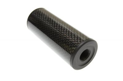 King Arms Carbon Fibre Suppressor 14mm CW/CCW 35 x 85mm - Detail Image 2 © Copyright Zero One Airsoft