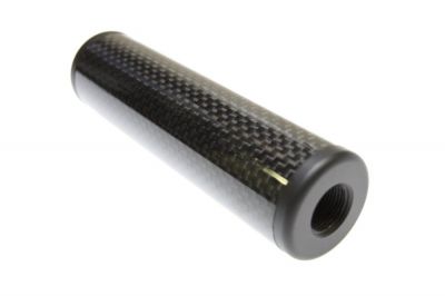 King Arms Carbon Fibre Suppressor 14mm CW/CCW 30 x 110mm - Detail Image 2 © Copyright Zero One Airsoft