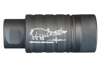 MadBull Noveske KFH Adjustable Sound Amplifying Flash Hider 14mm CCW (Black) - Detail Image 1 © Copyright Zero One Airsoft