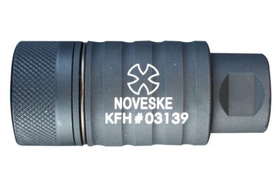 MadBull Noveske KFH Adjustable Sound Amplifying Flash Hider 14mm CCW (Black) - Detail Image 2 © Copyright Zero One Airsoft