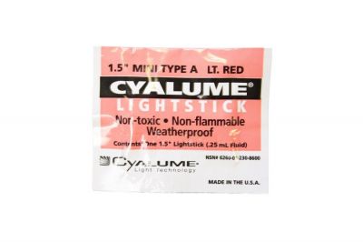 Cyalume 1.5" 4 Hour Mini Lightstick (Red)