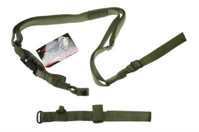 Guarder 3-Point Tactical Sling (Green) - Detail Image 1 © Copyright Zero One Airsoft