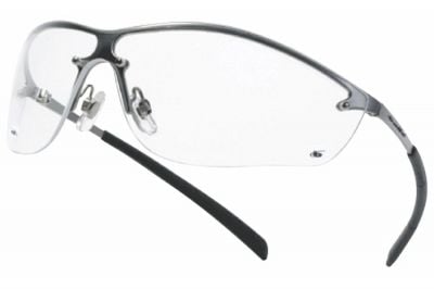 Bollé Glasses Silium with Silver Frame and Clear Lens - Detail Image 1 © Copyright Zero One Airsoft