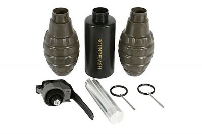 Thunder Grenade CO2 Starter Kit - Flashbang & Pineapple - Detail Image 1 © Copyright Zero One Airsoft