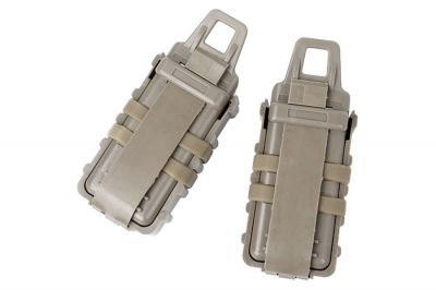 FMA MOLLE PM7 Fast Magazine Pouch - Set of 2 (Dark Earth) - Detail Image 3 © Copyright Zero One Airsoft