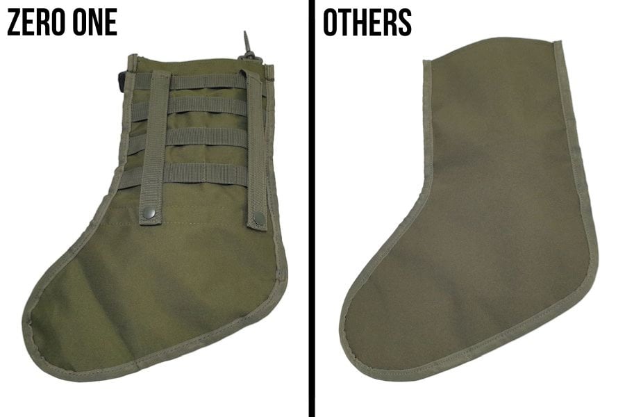 Zero One Xmas Stockings Comparison Rear