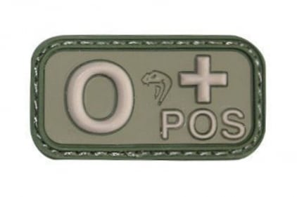 Viper Velcro PVC Blood Group Patch O+ (Olive) - © Copyright Zero One Airsoft