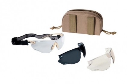 Bollé Ballistic Glasses Set Combat (Tan) - &copy; Copyright Zero One Airsoft