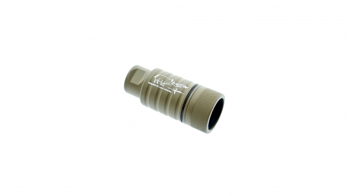 MadBull Noveske KFH Adjustable Sound Amplifying Flash Hider 14mm CCW (Tan) - © Copyright Zero One Airsoft