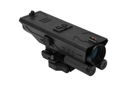 NCS 4x30 Blue/Red Illuminating DELTA Scope with Red/White Navigation Light & QD Mount © Copyright Zero One Airsoft