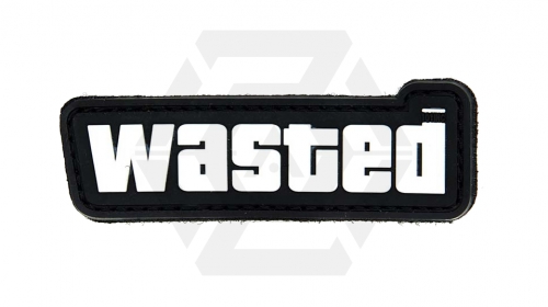 101 Inc PVC Velcro Patch &quotWasted" (Black & White) - © Copyright Zero One Airsoft