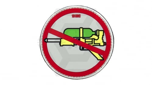 101 Inc PVC Velcro Patch "No Super Soakers" (Red) - © Copyright Zero One Airsoft