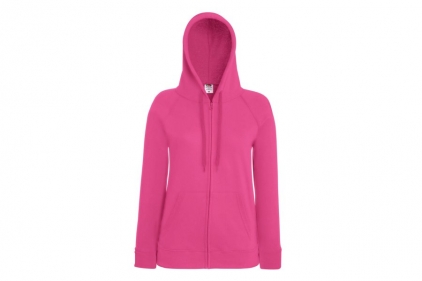 Fruit Of The Loom Women's Lightweight Zipped Hoodie (Fuchsia) - Size Small - © Copyright Zero One Airsoft