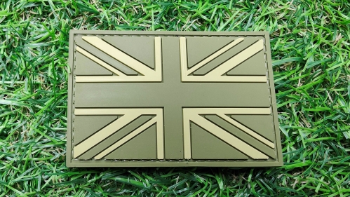 ZO PVC Velcro Patch "UK" (Olive) - &copy; Copyright Zero One Airsoft