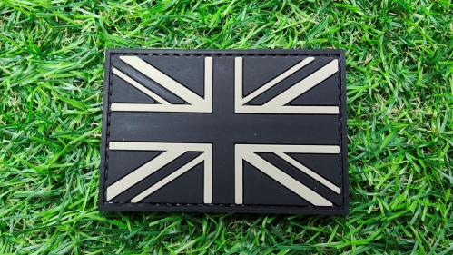 ZO PVC Velcro Patch "UK" (Black) - &copy; Copyright Zero One Airsoft