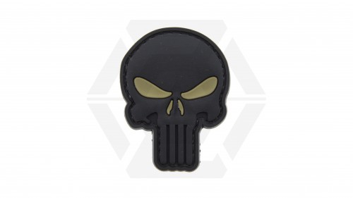 ZO PVC Velcro Patch "Tan Eyed Punisher" (Black) - &copy; Copyright Zero One Airsoft