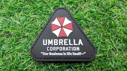 ZO PVC Velcro Patch "Umbrella Corp - Our Business" (Black) - &copy; Copyright Zero One Airsoft