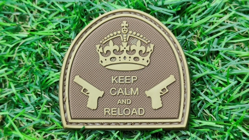ZO PVC Velcro Patch "Keep Calm & Reload" - &copy; Copyright Zero One Airsoft