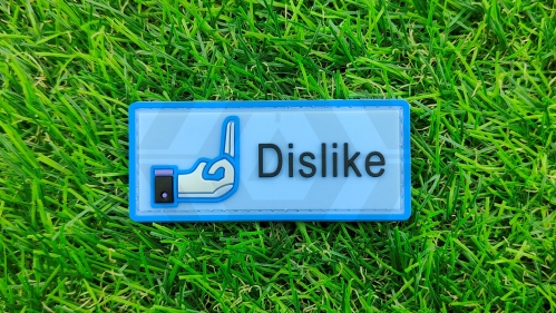 ZO PVC Velcro Patch "Dislike Text" - &copy; Copyright Zero One Airsoft