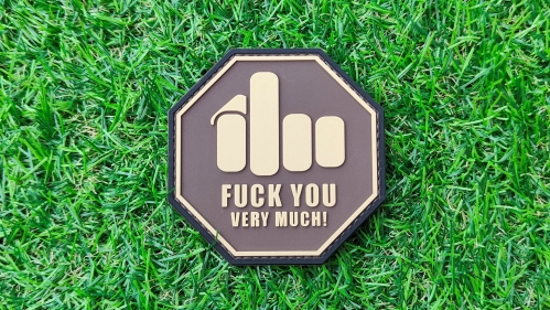 ZO PVC Velcro Patch &quotMiddle Finger" - © Copyright Zero One Airsoft