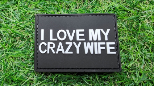 ZO PVC Velcro Patch "I Love My Wife" - &copy; Copyright Zero One Airsoft