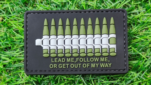 ZO PVC Velcro Patch "Lead Me" (Olive) - &copy; Copyright Zero One Airsoft