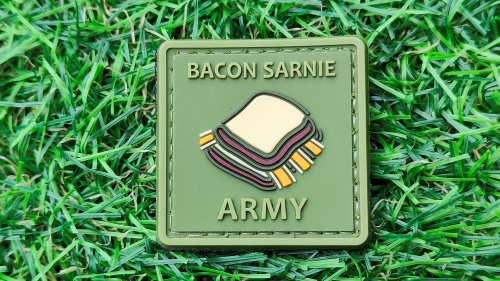 ZO PVC Velcro Patch "Bacon Sarnie" - © Copyright Zero One Airsoft