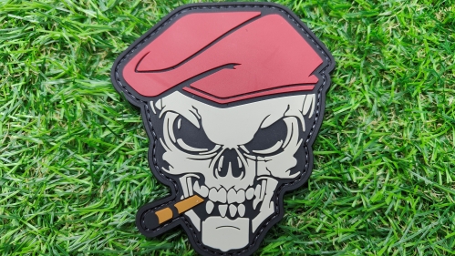 ZO PVC Velcro Patch "Smoking Skull" - &copy; Copyright Zero One Airsoft