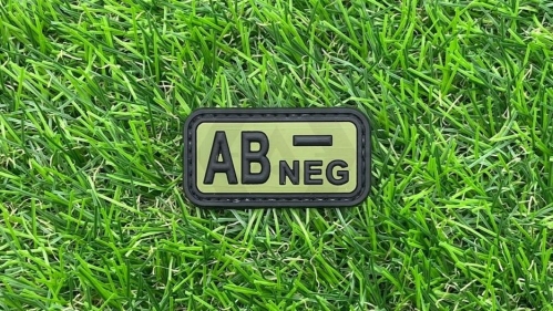 ZO PVC Velcro Patch "AB-" (Olive) - &copy; Copyright Zero One Airsoft