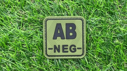ZO PVC Velcro Patch "AB- Square" (Olive) - © Copyright Zero One Airsoft