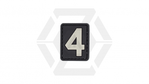 ZO PVC Velcro Patch "Number 4" - © Copyright Zero One Airsoft