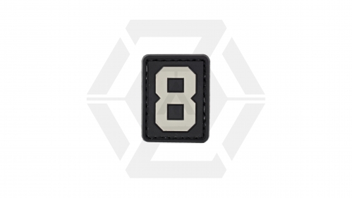 ZO PVC Velcro Patch "Number 8" - © Copyright Zero One Airsoft