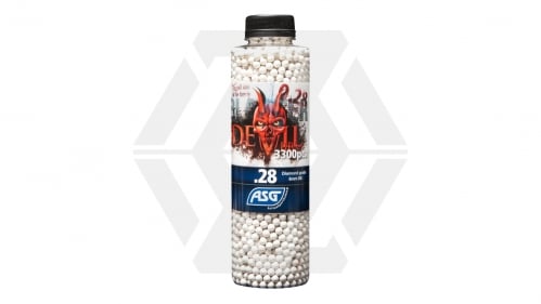 ASG Blaster Devil BB 0.28g 3300rds Bottle (White) - © Copyright Zero One Airsoft