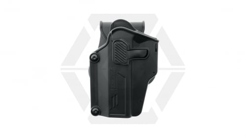 Amomax Rigid Polymer Universal Holster Left Handed (Black) - © Copyright Zero One Airsoft