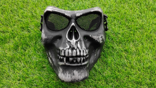 ZO Skull Mesh Face Mask (Grey) - © Copyright Zero One Airsoft