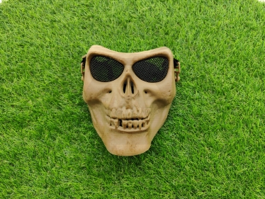 ZO Skull Mesh Face Mask (Tan) - © Copyright Zero One Airsoft
