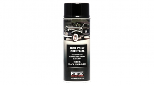 Fosco Army Spray Paint 400ml (Gloss Black) - © Copyright Zero One Airsoft