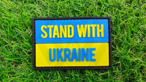 ZO PVC Velcro Patch &quotStand With Ukraine" (25% to Charity) - © Copyright Zero One Airsoft