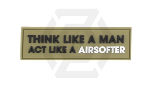 101 Inc PVC Velcro &quotThink Like a Man" (Olive) - © Copyright Zero One Airsoft