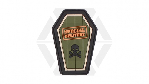101 Inc PVC Velcro Patch "Special Delivery" (Green) - © Copyright Zero One Airsoft