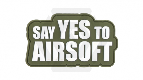 101 Inc PVC Velcro "Say YES To Airsoft" (Green) - © Copyright Zero One Airsoft