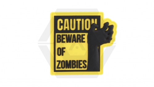 101 Inc PVC Velcro Patch "Caution Zombies" - © Copyright Zero One Airsoft